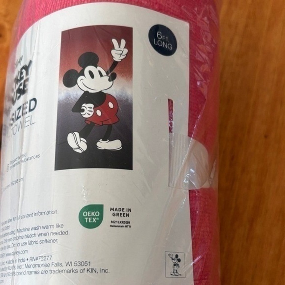 Disney Mickey Mouse Beach Towel America July 4th Summer Oversized 36" x 72" NEW - Picture 12 of 13